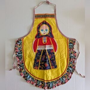 Vintage Matryoshka Babushka Full Apron Handmade Small to Medium